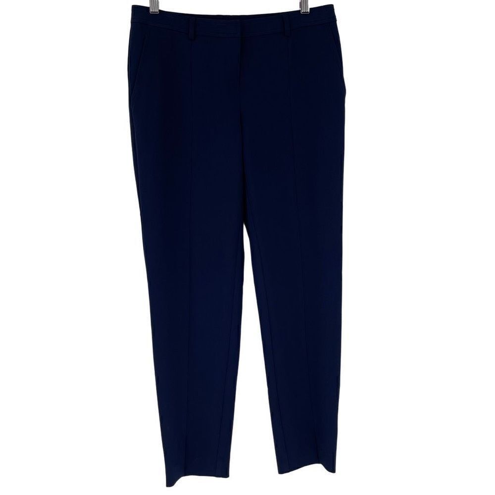 St. John Tapered Ankle Pants Business‎ Career Office Casual Navy Blue Women 4